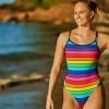 FUNKITA - Ladies Diamond Back One Piece Rainbow Racer -Outlet Women's Activity Store 018487 grande