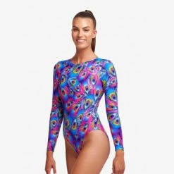FUNKITA - Ladies Swimsuit Long Shot One Piece Peacock Paradise 8 FUNKITA - Ladies Swimsuit Long Shot One Piece Peacock Paradise -Outlet Women's Activity Store 018799 grande