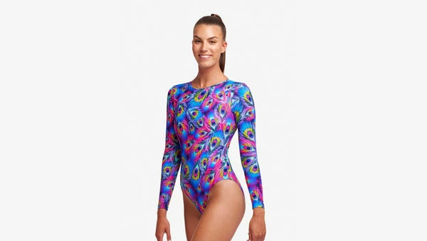 FUNKITA - Ladies Swimsuit Long Shot One Piece Peacock Paradise 5 FUNKITA - Ladies Swimsuit Long Shot One Piece Peacock Paradise - Image 3