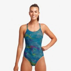 FUNKITA - Ladies Diamond Back One Piece Wires Crossed -Outlet Women's Activity Store 018824 grande