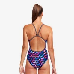 FUNKITA - Ladies Single Strap One Piece Swimsuit Strapping -Outlet Women's Activity Store 018855 grande