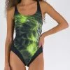 Aquarapid - Women's Swimsuit Aljoy Black/Fluo Green