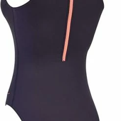 Zoggs - Womens Cable Zipped Highneck Black/Coral -Outlet Women's Activity Store 71 hxxb4FL. AC SX522 grande