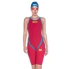 Arena - Womens Racesuit Powerskin Carbon Flex VX Dark Red Turquoise -Outlet Women's Activity Store Arena Red grande