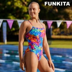 FUNKITA - Ladies Single Strap One Piece Swimsuit Ocean Galaxy -Outlet Women's Activity Store FS15L OCEAN GALAXY 01 grande