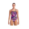 FUNKITA - Ladies Strapped in One Piece Skull Swim -Outlet Women's Activity Store Funkitra Skull Swim grande