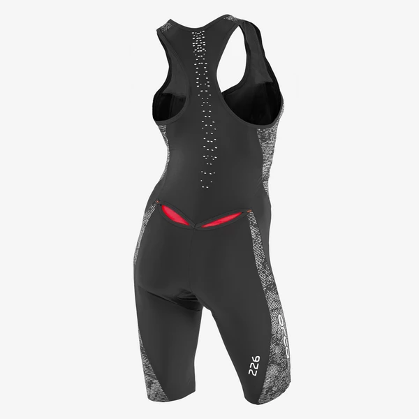 Orca - Womens Trisuit 226 Komp Racesuit Black/Orange 4 Orca - Womens Trisuit 226 Komp Racesuit Black/Orange - Image 2