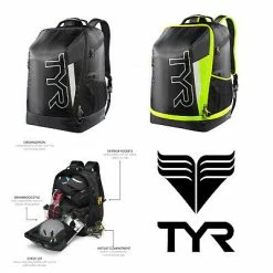 TYR - Apex Transition Backpack Black/Fluo -Outlet Women's Activity Store Tyr Apex Backpack Black Silver Triathlon Kit Bag grande