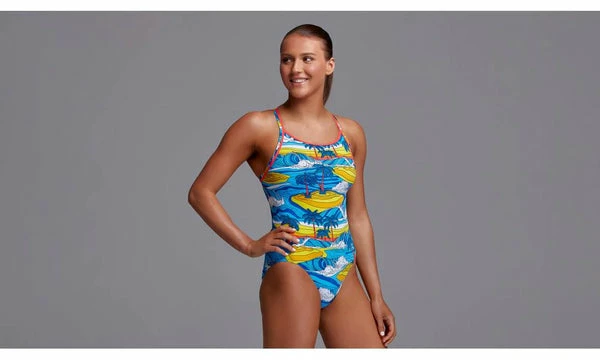 FUNKITA - Ladies Eco Diamond Back One Piece Beach Bum 5 FUNKITA - Ladies Eco Diamond Back One Piece Beach Bum - Image 3