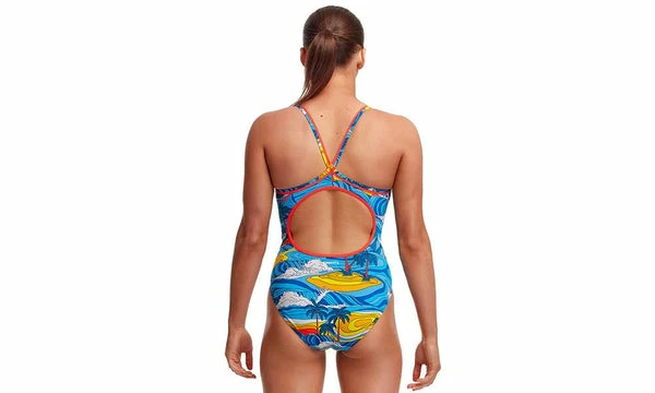 FUNKITA - Ladies Eco Diamond Back One Piece Beach Bum 4 FUNKITA - Ladies Eco Diamond Back One Piece Beach Bum - Image 2