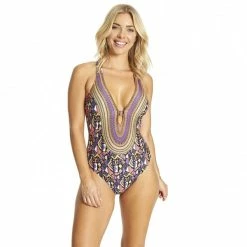 Zoggs - Womens Culture Jam Crossback Brown Multi