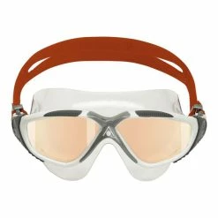 Aquasphere - Goggles Vista Swim Mask White, Grey, Red with Iridescent Mirrored Lens -Outlet Women's Activity Store ms5050906lmi 1 grande