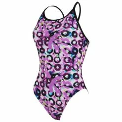 Zoggs - Womens Swimsuit Sprintback Loopy Print -Outlet Women's Activity Store zoggs sprintback ecolast swimsuit grande 1